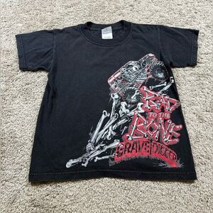 Vintage Kids Anvil‎ Grave Digger Monster Truck Graphic Retro Y2K Grunge Shirt S